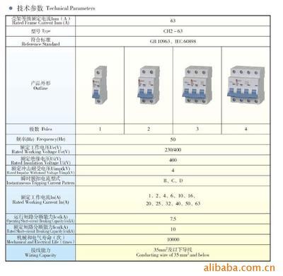 【CH2系列 CH2-125C CH2-125D小型断路器】价格,厂家,图片,低压断路器,乐清市万通电气-